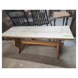Wood Bench  42 x 14 x 18