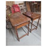 Wood Stacking Tables --24 x 14 x 22 , 20 x 12 x 21