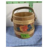 WOODEN BUCKET  6" X 6"