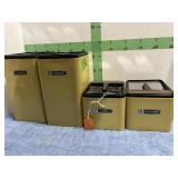 VINTAGE METAL CANISTER SET