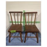 2-WOOD DOLL CHAIRS