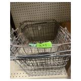 4 WIRE BASKETS WITH HANDLES  13" X 22" X 10"