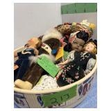 LARGE SERVING BOWL WITH ETHNIC DOLLS