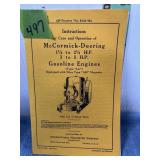 McCormick Deering 11/2 to 5 HP Gas Engines