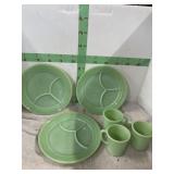 FireKing -3 plates & Cups