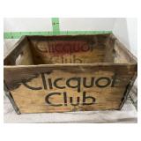 CLICQUOT CLUB WOOD BOX   12" X 10" X 19"
