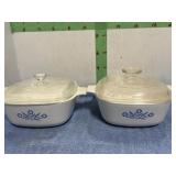 2 1 1/2 QT CORNINGWARE CASSEROLES W/LIDS