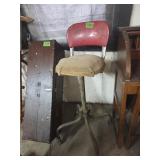 Metal Stool on Wheels