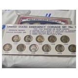 11 pc. Civil War 5 cent set