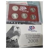 2008 Silver quarter proof set