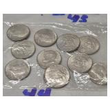 10-1964 KENNEDY 1/2'S 90% SILVER