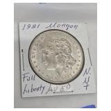 1921-N.MT. FULL LIBERTY AU-50
