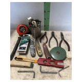 GLASS CUTTERS, TAPE MEASURE & MISC TOOLS
