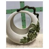 HULL POTTERY TOKAY MOON BASKET PLANTER