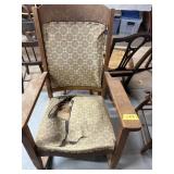 OAK ROCKING SEAT DAMAGE