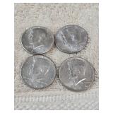 4 1964 Kennedy Half Dollars  90% silver