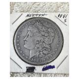 1881 S Morgan Silver Dolar