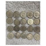 20 Roosevelt Dimes  90% silver