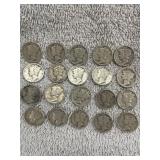 20 Mercury Dimes  90% silver