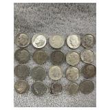 20 Roosevelt Dimes  90% silver
