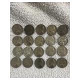 20 War Nickels  35% silver