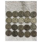 20 War Nickels  35% silver