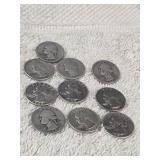 10 Washington Qtrs  90% silver
