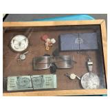 Shadow box w/ Vintage Pieces