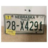 NEB 28-co. trailer plate