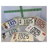 8 Misc. Nebraska Purple Heart License Plates