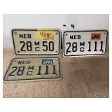 NEB motorcycle plates