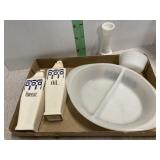 Divided Dish, Vinegar & Oil Cruets