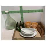 Gravy Boat, Bottle, Candle Holder, Fire King