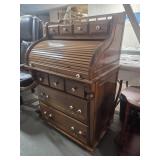 Small rolltop desk w/ drawers 29x22x46