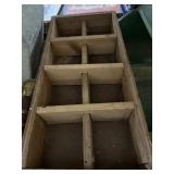 2 Divided Wood Boxes 25x12x4