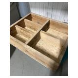 Divided Wood Box 19x15x5