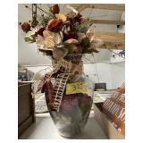 13 in glass flower vase
