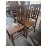 4 Oak chairs