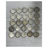 25-ROOSEVELT DIMES 90% SILVER