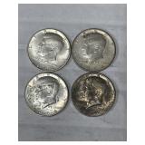 4-1964 KENNEDY HALVES 90% SILVER