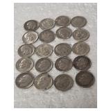 20-ROOSEVELT DIMES 90% SILVER