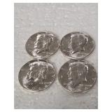 1-1964 UNC KENNEY HALVES 90% SILVER