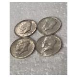 4-1964 KENNEDY HALVES 90% SILVER