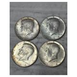 4-1964 KENNEDY HALVES 90% SILVER