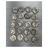 20-MERCURY DIMES 90% SILVER