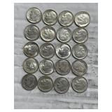 20-ROOSEVELT DIMES 90% SILVER