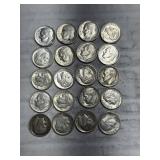 20-ROOSEVELT DIMES 90% SILVER