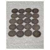 20-MERCURY DIMES 90% SILVER