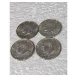 4-1964 KENNEDY HALVES 90% SILVER