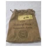 cloth money pouch - First National Bank